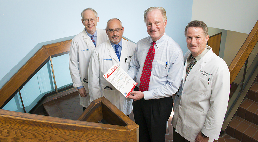 Dr. Hill, Mark Drazner, M.D., Darren McGuire, M.D., and James de Lemos, M.D.