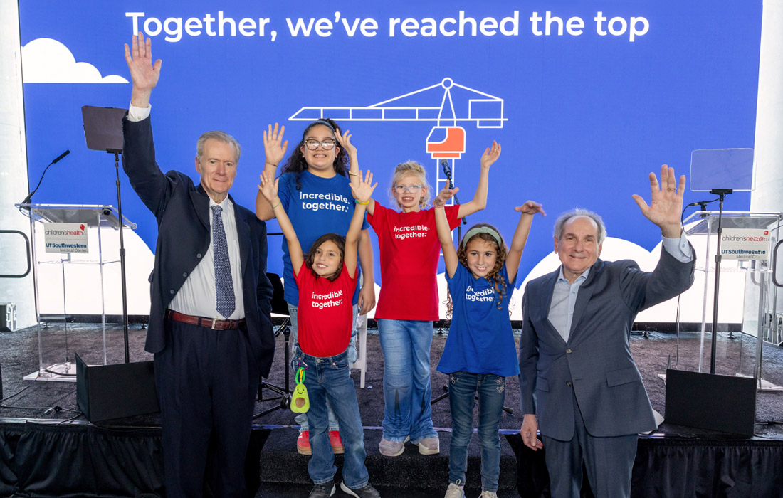 The leaders of Children&rsquo;s Health and UT Southwestern joined with pediatric patients