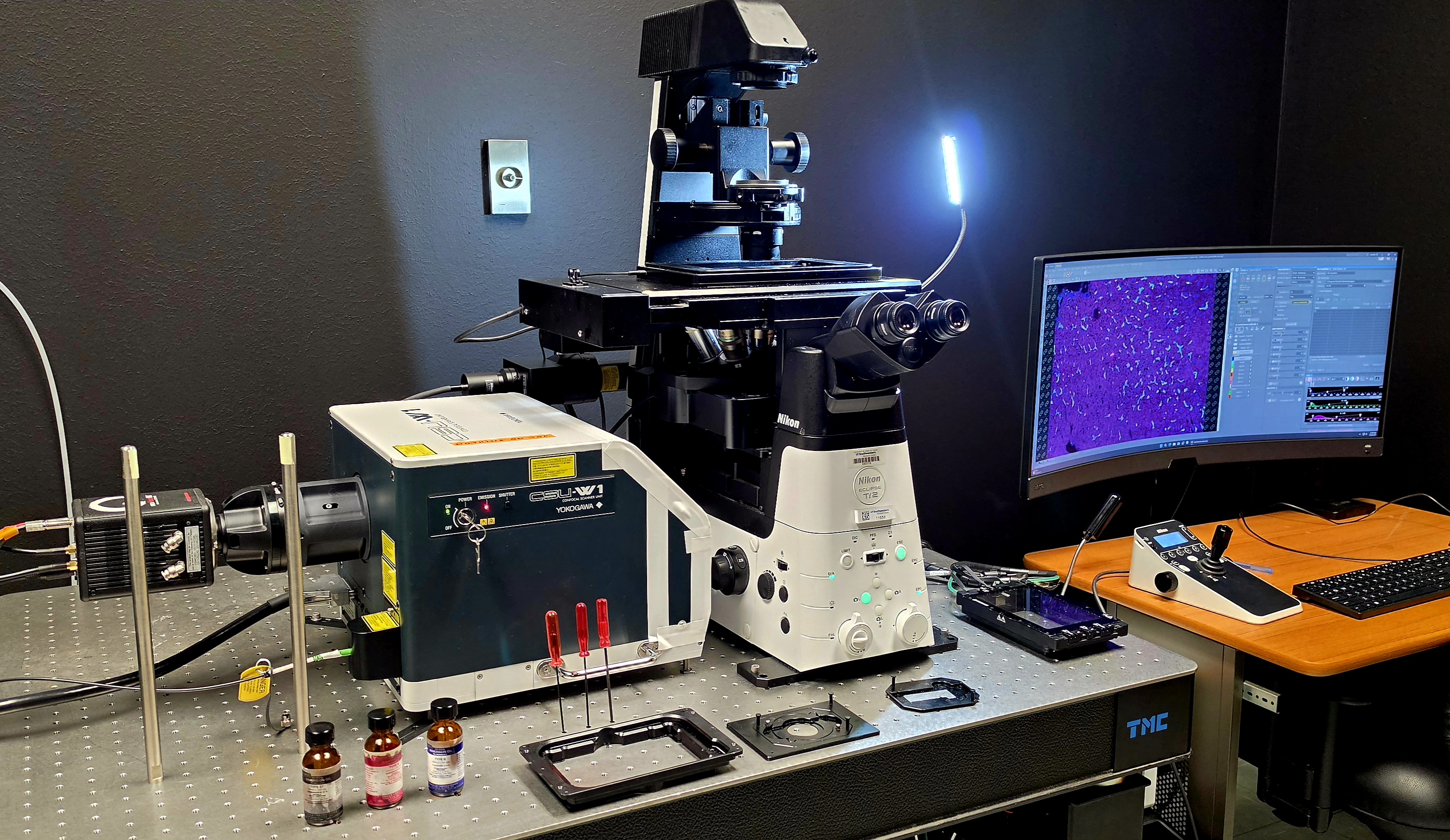 Nikon CSU-W1 dual-camera spinning-disk confocal